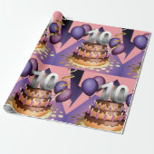 Elegant 10e Jubileum Celebration Cake Design Cadeaupapier (Uitgerold)