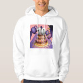 Elegant 10e Jubileum Celebration Cake Design Hoodie (Voorkant)