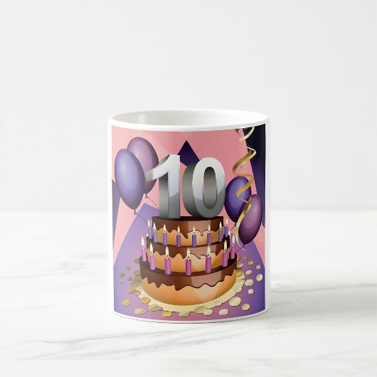 Elegant 10e Jubileum Celebration Cake Design Koffiemok