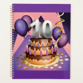 Elegant 10e Jubileum Celebration Cake Design Planner (Voorkant)