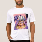 Elegant 10e Jubileum Celebration Cake Design T-shirt (Voorkant)