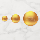 Elegant 10e Jubileum Gold & Turquoise Confetti (Achterkanten)