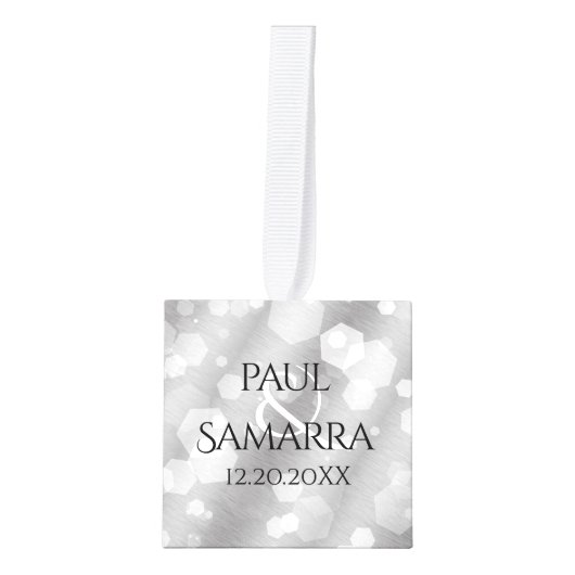 Elegant 10e Tin Bruiloft Jubileum Houten Decoratie (Voorkant)