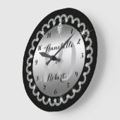 Elegant 10th Silver en Diamonds Jubileum Grote Klok (Hoek)