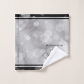 Elegant 10th Tin Wedding Jubileum Bad Handdoek (Wasdoekje)