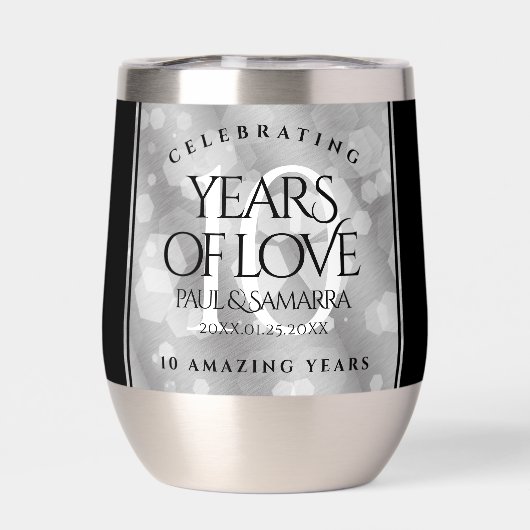 Elegant 10th Tin Wedding Jubileum Celebration (Achterkant)