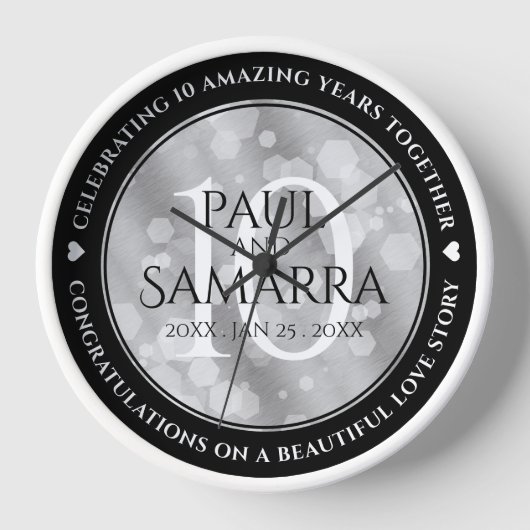 Elegant 10th Tin Wedding Jubileum Celebration (Voorkant)