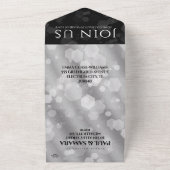 Elegant 10th Tin Wedding Jubileum Celebration All In One Uitnodiging (Buitenkant)