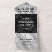 Elegant 10th Tin Wedding Jubileum Celebration All In One Uitnodiging (Binnen)