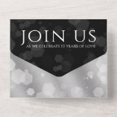 Elegant 10th Tin Wedding Jubileum Celebration All In One Uitnodiging (Achterkant)