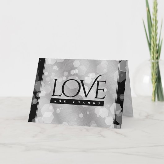 Elegant 10th Tin Wedding Jubileum Celebration Bedankkaart (Voorkant)