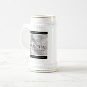 Elegant 10th Tin Wedding Jubileum Celebration Bierpul (Voorkant links)