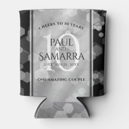 Elegant 10th Tin Wedding Jubileum Celebration Blikjeskoeler