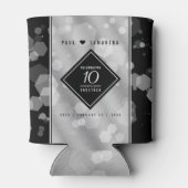 Elegant 10th Tin Wedding Jubileum Celebration Blikjeskoeler (Achterkant)