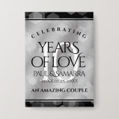 Elegant 10th Tin Wedding Jubileum Celebration Button (Voorkant)