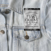 Elegant 10th Tin Wedding Jubileum Celebration Button (Insitu)