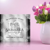 Elegant 10th Tin Wedding Jubileum Celebration Canvas Afdruk