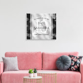 Elegant 10th Tin Wedding Jubileum Celebration Canvas Afdruk (Insitu (Woonkamer))