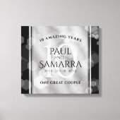 Elegant 10th Tin Wedding Jubileum Celebration Canvas Afdruk (Voorkant)