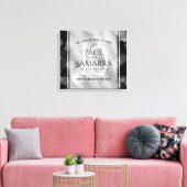Elegant 10th Tin Wedding Jubileum Celebration Canvas Afdruk (Insitu (Woonkamer))