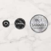 Elegant 10th Tin Wedding Jubileum Celebration Confetti (Achterkanten)