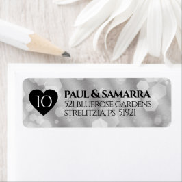 Elegant 10th Tin Wedding Jubileum Celebration Etiket
