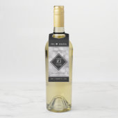 Elegant 10th Tin Wedding Jubileum Celebration Flessenhanger (Op fles)