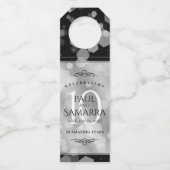 Elegant 10th Tin Wedding Jubileum Celebration Flessenhanger (Achterkant)