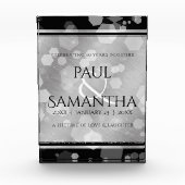 Elegant 10th Tin Wedding Jubileum Celebration Fotoblokken (Voorkant)