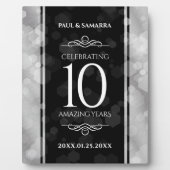 Elegant 10th Tin Wedding Jubileum Celebration Fotoplaat (Voorkant)