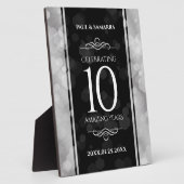 Elegant 10th Tin Wedding Jubileum Celebration Fotoplaat (Zijkant)