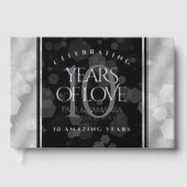 Elegant 10th Tin Wedding Jubileum Celebration Gastenboek (Voorkant)