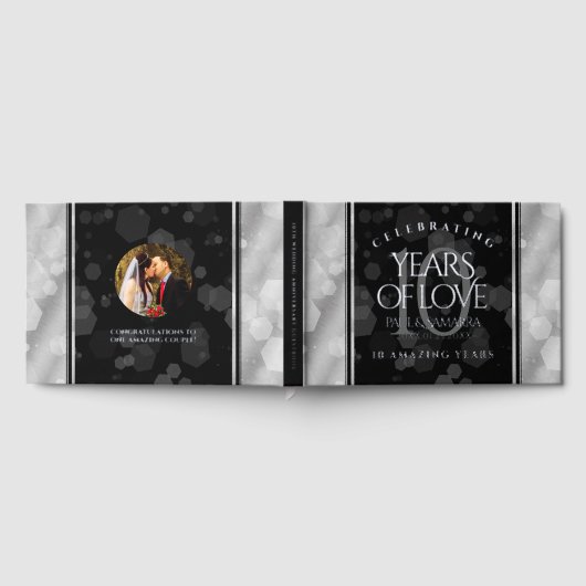 Elegant 10th Tin Wedding Jubileum Celebration Gastenboek (Volledig)