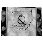 Elegant 10th Tin Wedding Jubileum Celebration Groot Cadeauzakje (Achterkant)