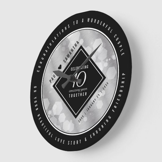 Elegant 10th Tin Wedding Jubileum Celebration Grote Klok (Hoek)