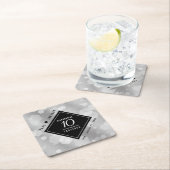 Elegant 10th Tin Wedding Jubileum Celebration Kartonnen Onderzetters (Insitu)