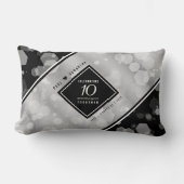 Elegant 10th Tin Wedding Jubileum Celebration Kussen (Voorkant)