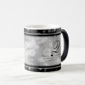 Elegant 10th Tin Wedding Jubileum Celebration Magische Mok (Voorkant rechts)