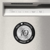 Elegant 10th Tin Wedding Jubileum Celebration Magneet (Insitu (Vaatwasser))