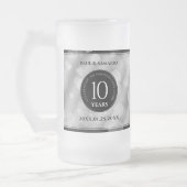 Elegant 10th Tin Wedding Jubileum Celebration Matglas Bierpul (Links)