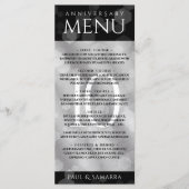 Elegant 10th Tin Wedding Jubileum Celebration Menu (Voorkant)