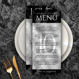 Elegant 10th Tin Wedding Jubileum Celebration Menu