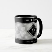 Elegant 10th Tin Wedding Jubileum Celebration Mok (Voorkant rechts)