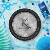 Elegant 10th Tin Wedding Jubileum Celebration Papieren Bordje (Feest)