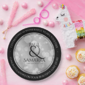 Elegant 10th Tin Wedding Jubileum Celebration Papieren Bordje (Feest)