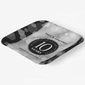 Elegant 10th Tin Wedding Jubileum Celebration Papieren Bordje (Gebogen)