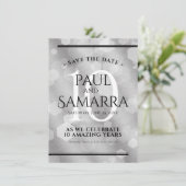 Elegant 10th Tin Wedding Jubileum Celebration Save The Date (Staand voorkant)