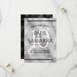 Elegant 10th Tin Wedding Jubileum Celebration Save The Date