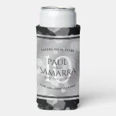 Elegant 10th Tin Wedding Jubileum Celebration Seltzer Blikjeskoeler (Seltzer Voorkant)