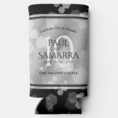 Elegant 10th Tin Wedding Jubileum Celebration Seltzer Blikjeskoeler (Achterkant)